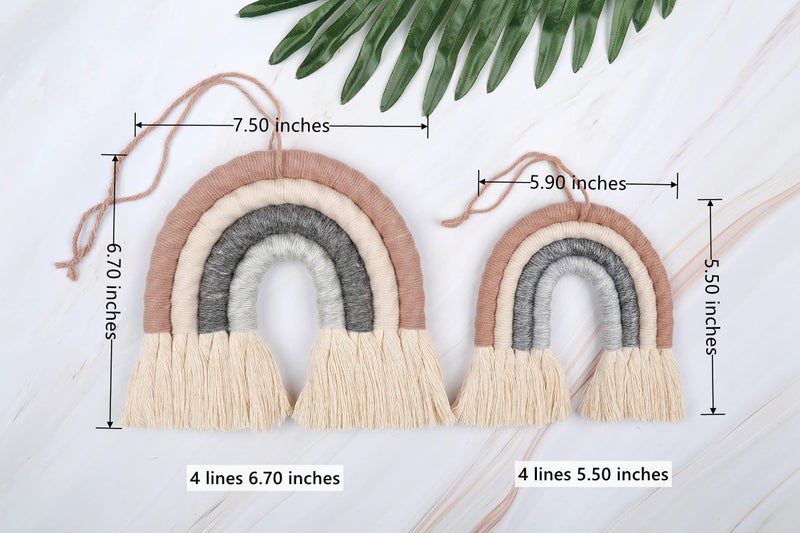 ZWA Rainbow Wall Hanging Rainbow Wall Art Handmade Macrame Rainbow Wall Decor for Nursery Kids Room Home Decor - Image 5